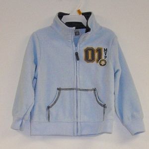 CARTERS LIGHT BLUE FLEECE JACKET, 18 MONTHS, USED